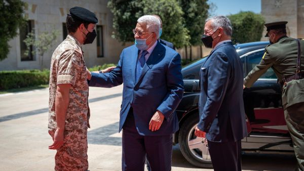 Palestinian President Mahmoud Abbas held talks with King Abdullah