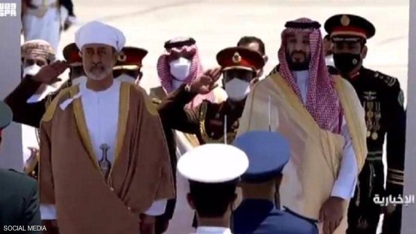 ولي العهد السعودي محمد بن سلمان، يستقبل سلطان عمان هيثم بن طارق