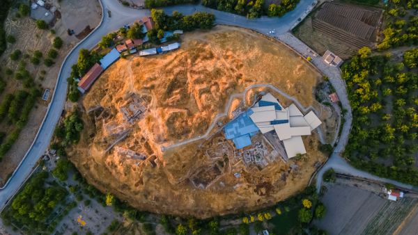 Historical Arslantepe tumulus in Malatya in Turkey 