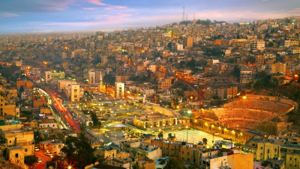 Night lights of Amman