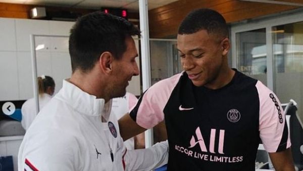 ميسي (يسار) ومبابي (المصدر: حساب مبابي الرسمي على إنستغرام)