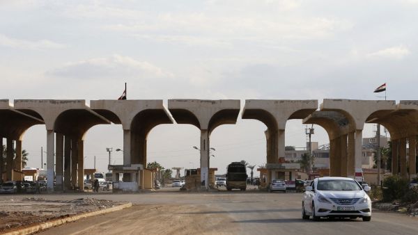 Jaber Border crossing with Syria. 