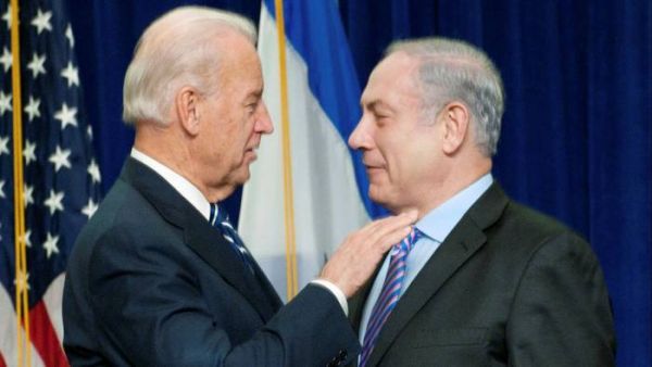 Biden (left), Netanyahu 