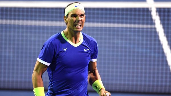 Rafael Nadal of Spain celebrates a shot during a match against Jack Sock of the United States on Day 5 during the Citi Open at Rock Creek Tennis Center in Washington, DC. (Photo: AFP)