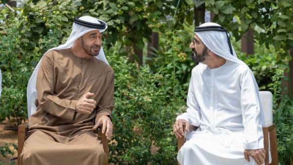  الشيخان محمد بن زايد آل نهيان ومحمد بن راشد آل مكتوم