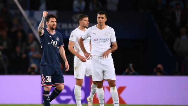 ميسي يحتفل بأول أهدافه في دوري أبطال أوروبا مع باريس سان جيرمان