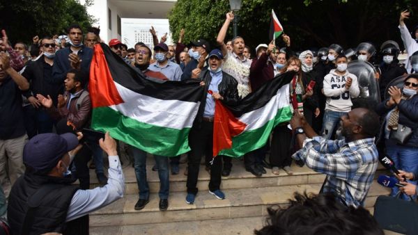 Pro-Palestinian protest in Rabat 