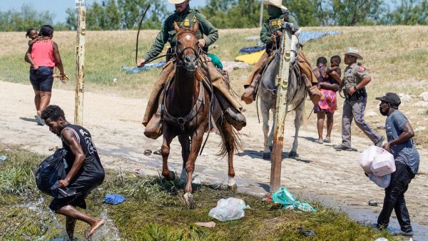 Haitian migrants are being deported by the US border partol.