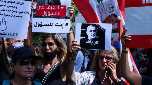 Beirut blast victims' relatives protest against suspension of probe