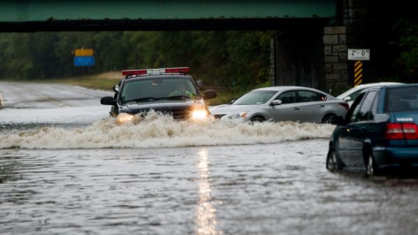New York covered with huge floods and heavy rain