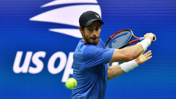 Britain's Andy Murray hits a return to Greece's Stefanos Tsitsipas during their 2021 US Open Tennis tournament men's singles first round match at the USTA Billie Jean King National Tennis Center in New York, on August 30, 2021. (Photo: AFP)