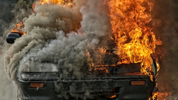 huge blaze damage 55 cars in Dubai