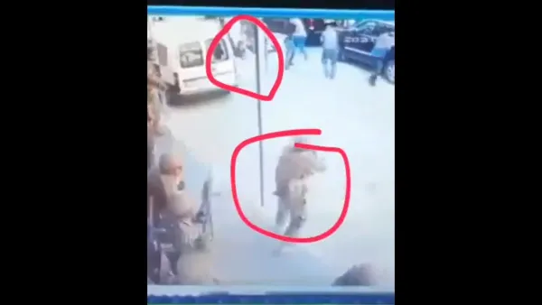 مشهد من فيديو اطلاق النار 