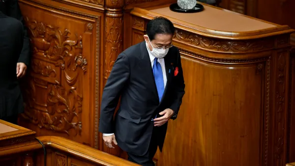 Leader of Japan's ruling Liberal Democratic Party (LDP) Fumio Kishida