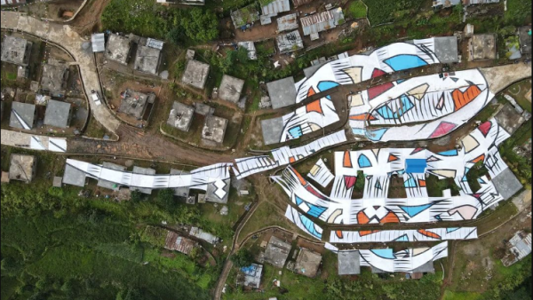 French-Tunisian artist eL Seed unveils new work in Nepal