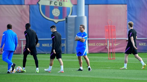 لقطة من تدريبات برشلونة