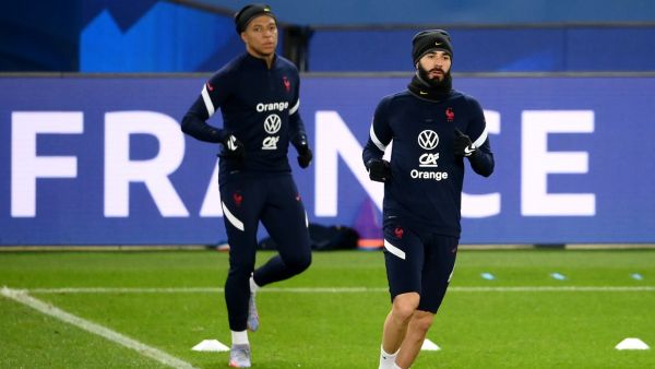 من استعدادات منتخب فرنسا لمباراة اليوم