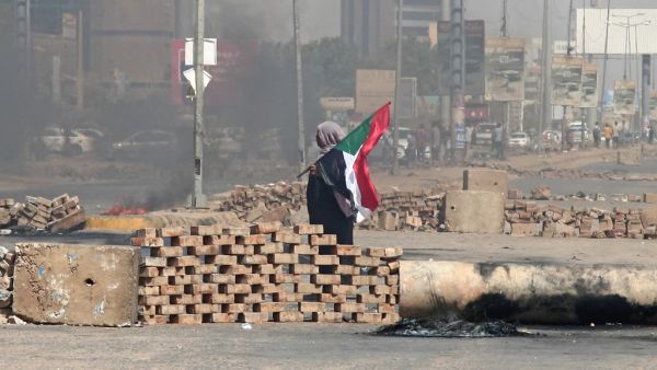 Protester in Khartoum 