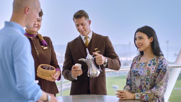 Etihad Airways and Amna Al Qubaisi host Sam Fane at Yas Marina Circuit Etihad Airways Showcases Abu Dhabi’s Racing Scene In UAE 50 Celebrations