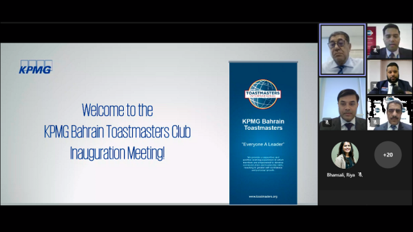 KPMG in Bahrain Toastmasters Club Receives Official Charter From ‘Toastmasters International’ Club