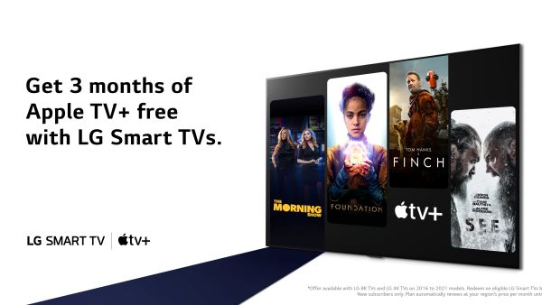 LG To Offer Customers Apple TV+ Three Month Trial 