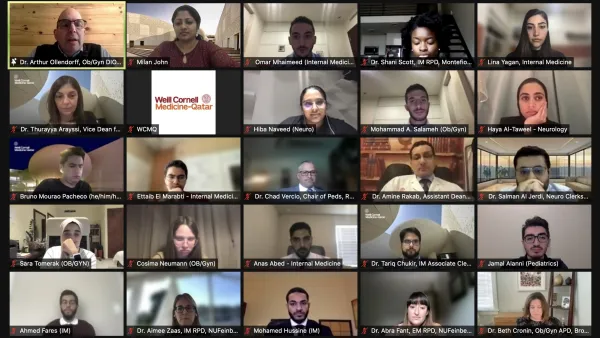 مديرو أبرز برامج إقامة الأطباء بالولايات المتحدة يتواصلون مع وايل كورنيل للطب - قطر