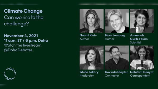 QF’s Doha Debates to Examine Potential Solutions to the Climate Crisis