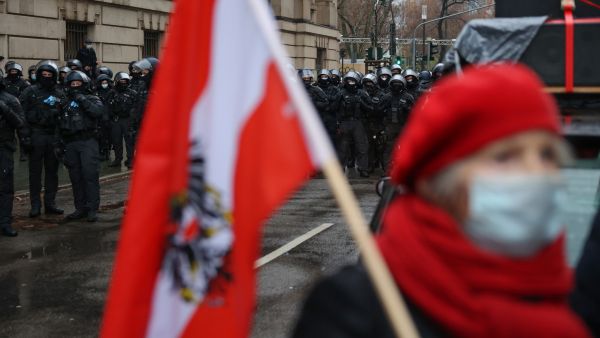 protesters shouted slogans and clashed with the police.
