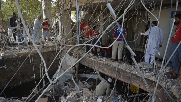 A suspected gas leak explosion kills 16 people