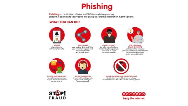 Ooredoo تواصل جهودها لتوعية مستخدمي الإنترنت حول طُرق مكافحة الاحتيال الإلكتروني