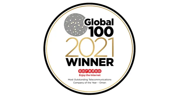 Ooredoo تحصد لقب جائزة ’أفضل شركة اتصالات ‘ضمن جوائز أفضل 100 شركة عالمية في 2021