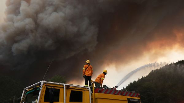 Forest fires creating large scale damage in Argentina