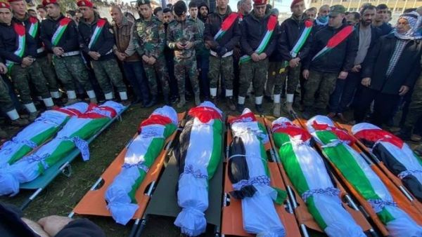 The eight Palestinians Killed in a traffic accident 