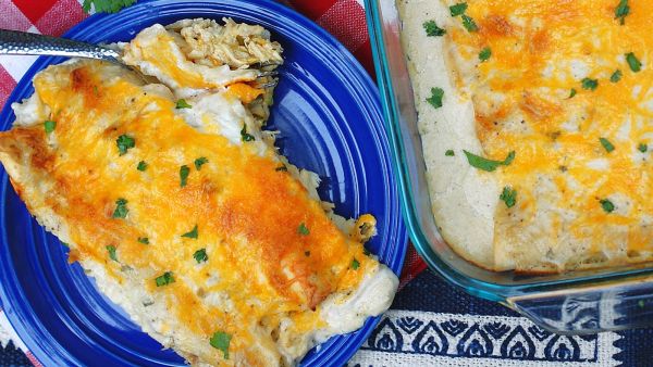 إنشلادا الدجاج بالكريمة من المكسيك