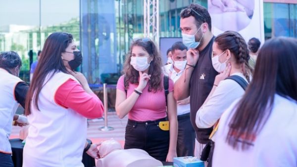 Aster Volunteers Conduct Basic Life Support Awareness Training For Visitors At The India Pavilion, Expo 2020