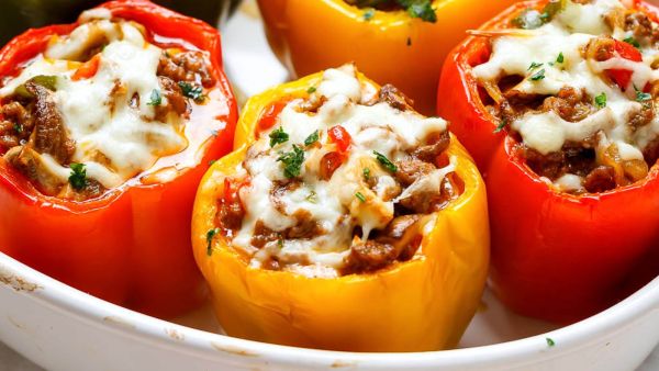 فلفل محشو منخفض الكربوهيدرات