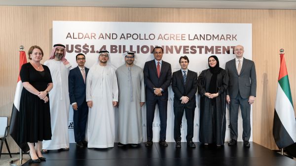 Aldar & Apollo Signing Ceremony Apollo To Invest In Aldar Through Landmark Us$1.4 Billion Transaction