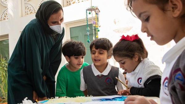 Her Excellency Sheikha Hind Visits New Green Lab At QF School