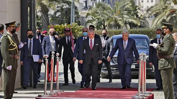 وصل العاهل الأردني الملك عبد الله الثاني الإثنين إلى مدينة رام الله