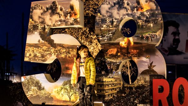 US delegation visits an area under the control of Kurdish-led militants from the so-called Syrian Democratic Forces (SDF) in the northeastern part of the country