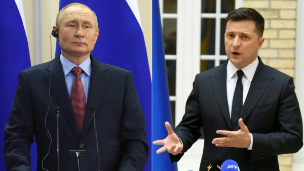 Putin (L) Zelensky 