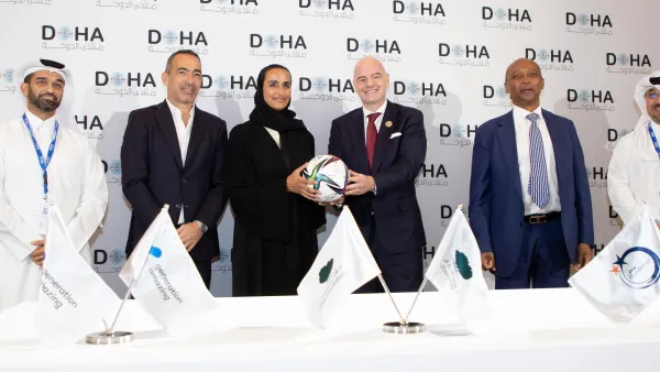 "مؤسسة FIFA" تعلن عن شراكة مع "الجيل المُبهر" ومؤسسة قطر لدعم إرث بطولة كأس العالم FIFA قطر ٢٠٢٢ تم توقيع مذكرتي تفاهم خلال منتدى الدوحة في قطر   