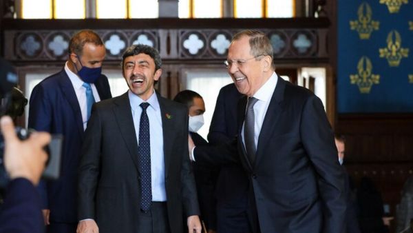 لافروف يستقبل وزير الخارجية الإماراتي الشيخ عبد الله بن زايد