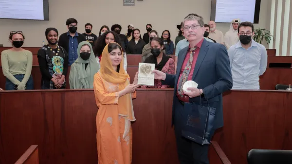 ملالا تحث طلاب جامعة جورجتاون على الكفاح من أجل حقوق التعليم للجميع 