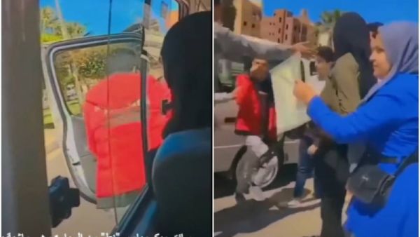 كانت المفاجأة قيام السائق بالنزول من الميكروباص أثناء سيره،