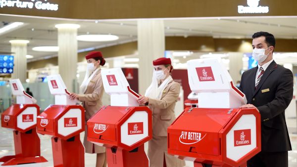 Shorter Waiting Times for Emirates Customers With Unique Mobile Check-in Ports at Terminal 3