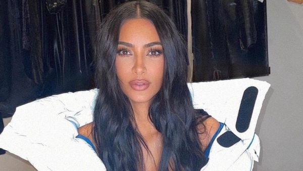 Kim changed into a very similar dress