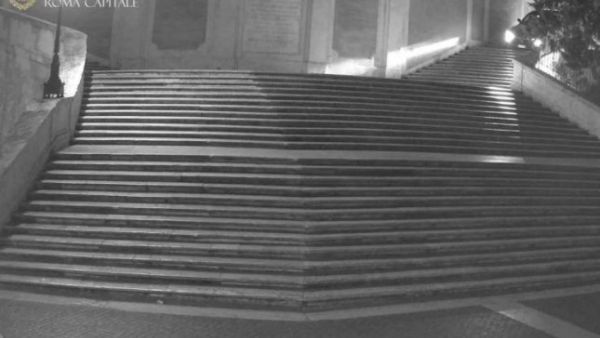 man who drove a Maserati down the Spanish Steps outside of the Trinità dei Monti church was charged