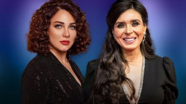 الراقصة دينا و سلاف فواخرجي