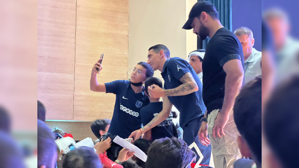 PSG Players Meet Young Football Fans at Qatar Foundation